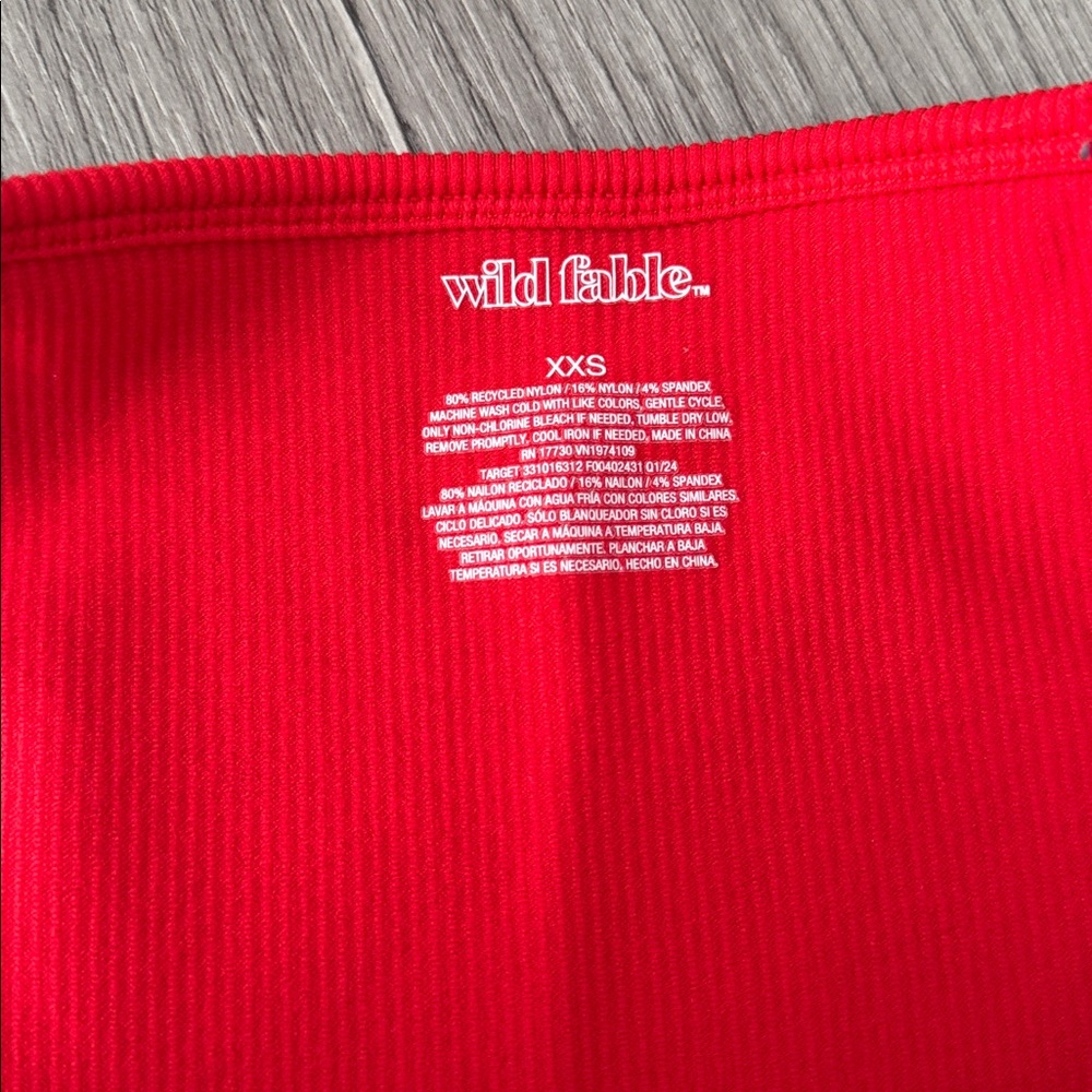 Wild Fable Scarlet Ribbed Top - Picture 2 of 3